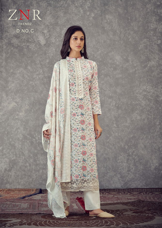 Znr Kaira Fancy Ethnic Wear Printed Jam Cotton Salwar Suits Collection